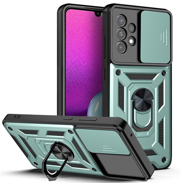 Samsung A53 5G Shockproof Case with 360° Ring Stand and Camera Protection – Anti-Fall Cover
