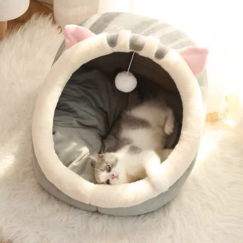 Warm & Cozy Pet Basket – Washable Bed for Small Dogs & Cats - Adistore
