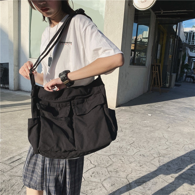 Women’s School Messenger Bag – Large Capacity Solid Designer Tote - Adistore