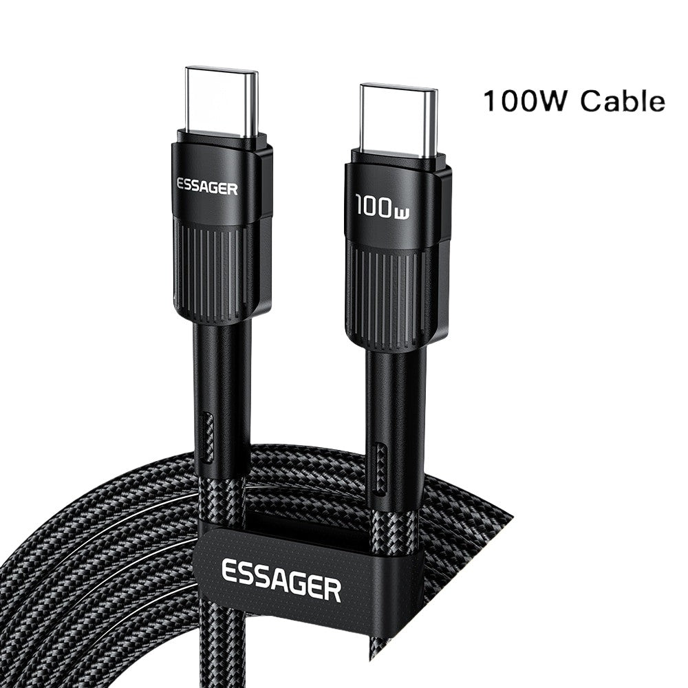 Essager 100W USB-C to USB-C Fast Charger Cable for MacBook & Phones - Adistore