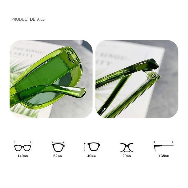 Small Rectangle Vintage Sunglasses – Women’s Oval Square Anti-Glare - Adistore