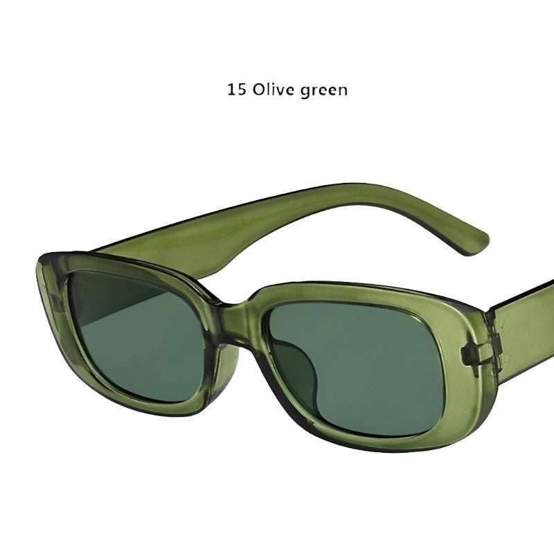 Small Rectangle Vintage Sunglasses – Women’s Oval Square Anti-Glare - Adistore