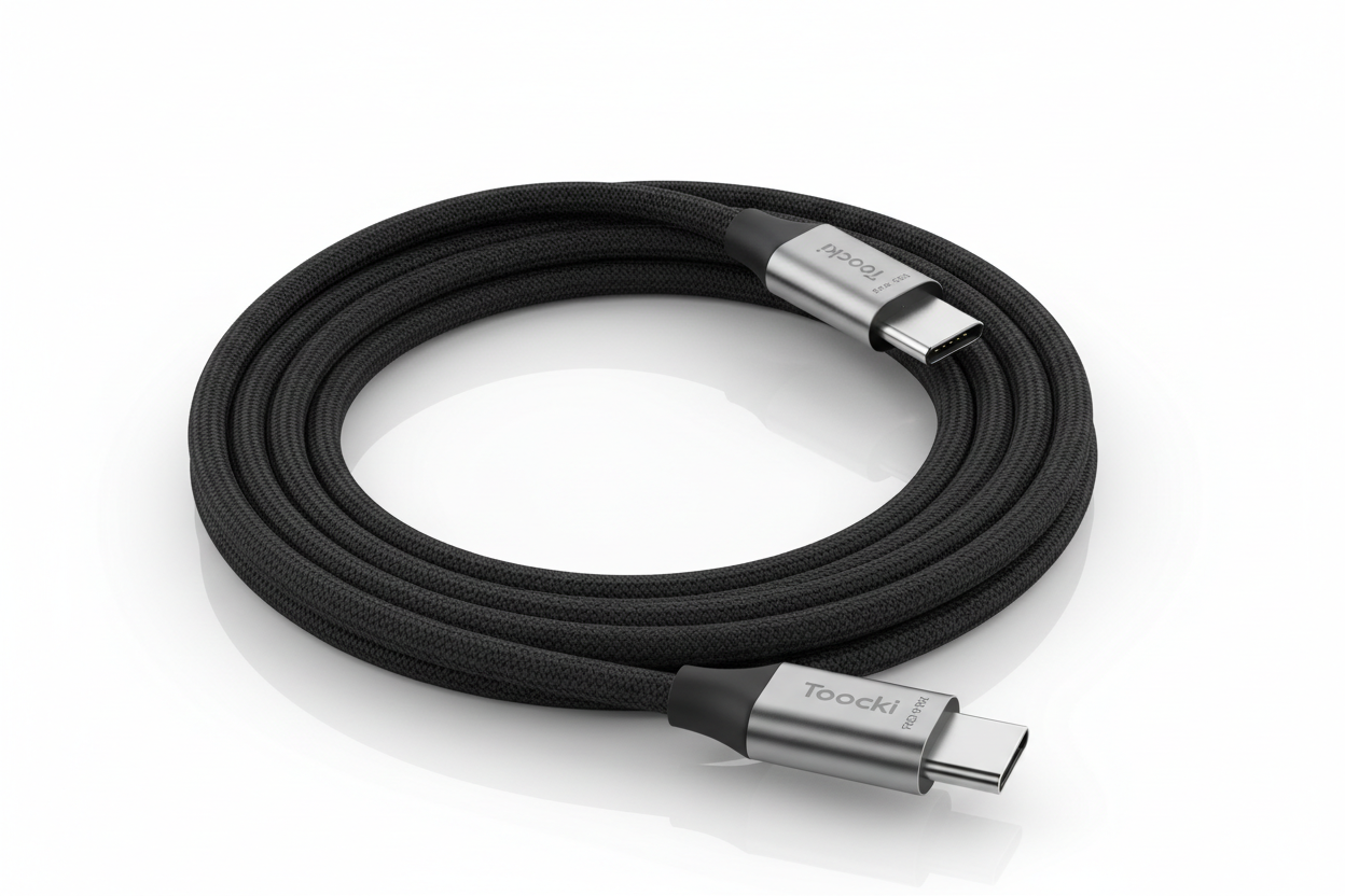 Toocki 240W Type C to Type C Cable PD3.1 Fast  Charger USBC Cable = Black