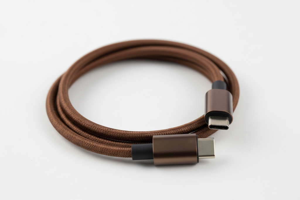 Toocki 66W USB-C Fast Charging Cable – Compatible with iPhone 15 & More - Brown