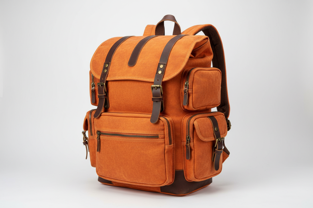 Vintage Canvas Backpack–Unisex Outdoor Sports|Travel Bag-orange